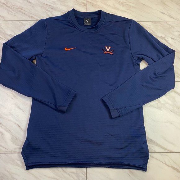 Nike University of Virginia Cavaliers Pullover Sweatshirt Crewneck Blue Small S - Picture 1 of 6